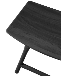 Ethnicraft Osso Stool Varnished Black