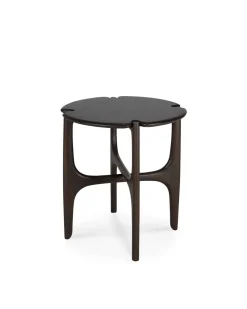 Ethnicraft PI Side Table Varnished Dark Brown