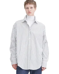 Filippa K Classic Stripe Shirt Coffee/White