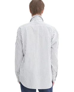 Filippa K Classic Stripe Shirt Coffee/White