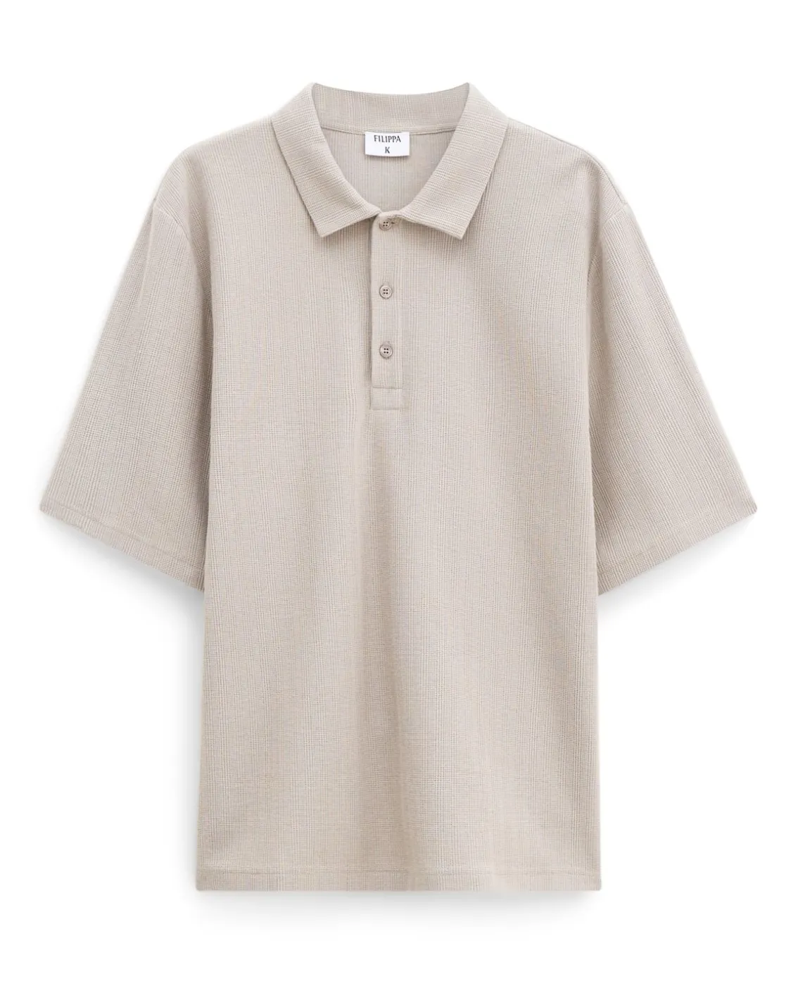 Filippa K Cotton Jersey Polo Shirt Faded Khaki