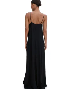 Filippa K Draped Twill Strap Dress Black