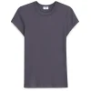 Filippa K Fine Rib Tee Charcoal Grey