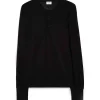 Filippa K Mesh Knit Henley Black