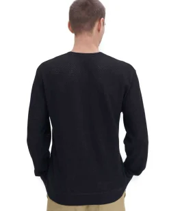 Filippa K Mesh Knit Henley Black