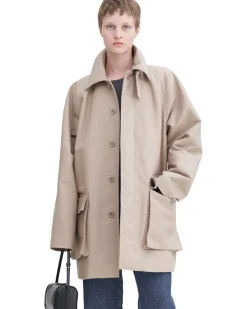 Filippa K Padded Patch Pocket Jacket Khaki Beige