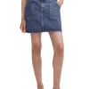 Filippa K Patch Pocket Mini Skirt Washed Mid Blue