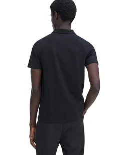 Filippa K Stretch Cotton Polo T-Shirt Black