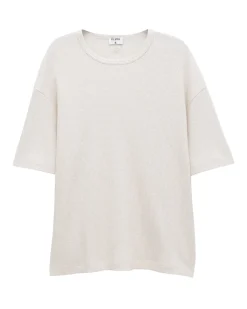 Filippa K Waffle Cotton Tee Cream White