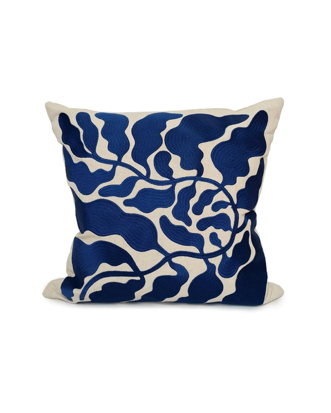 Fine Little Day Leaves Embroidered Cushion Cover