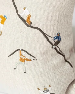 Fine Little Day Mountain Climbers Embroidered Cushion Cover