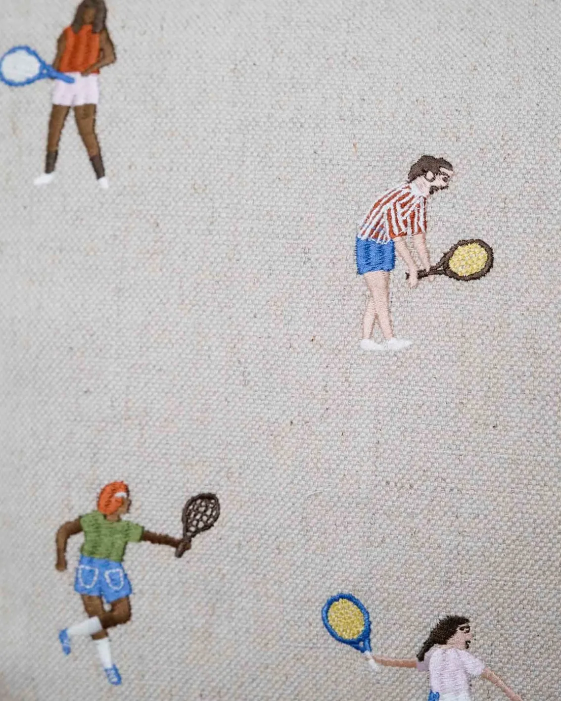 Fine Little Day Tennis Embroidered Cushion Cover