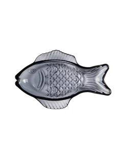 Fish Plate Small Dark Blue Glass