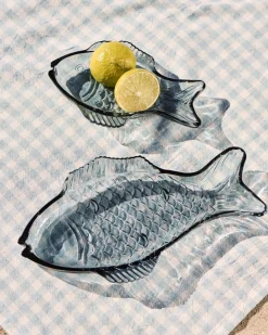 Fish Plate Small Dark Blue Glass