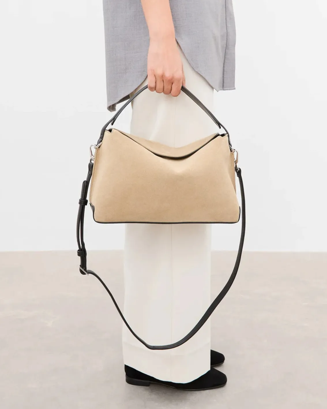 Flattered Helia Handbag Suede Sand
