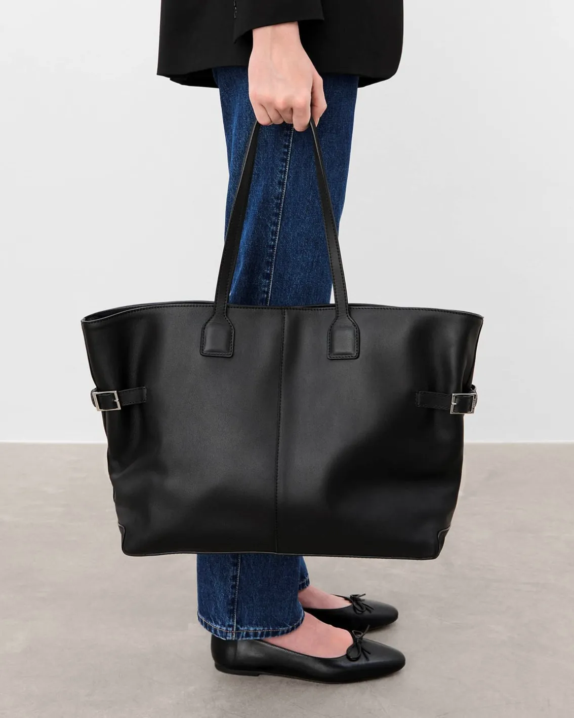 Flattered Lesley Tote Leather Black