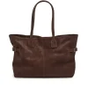 Flattered Lesley Tote Suede Chocolate