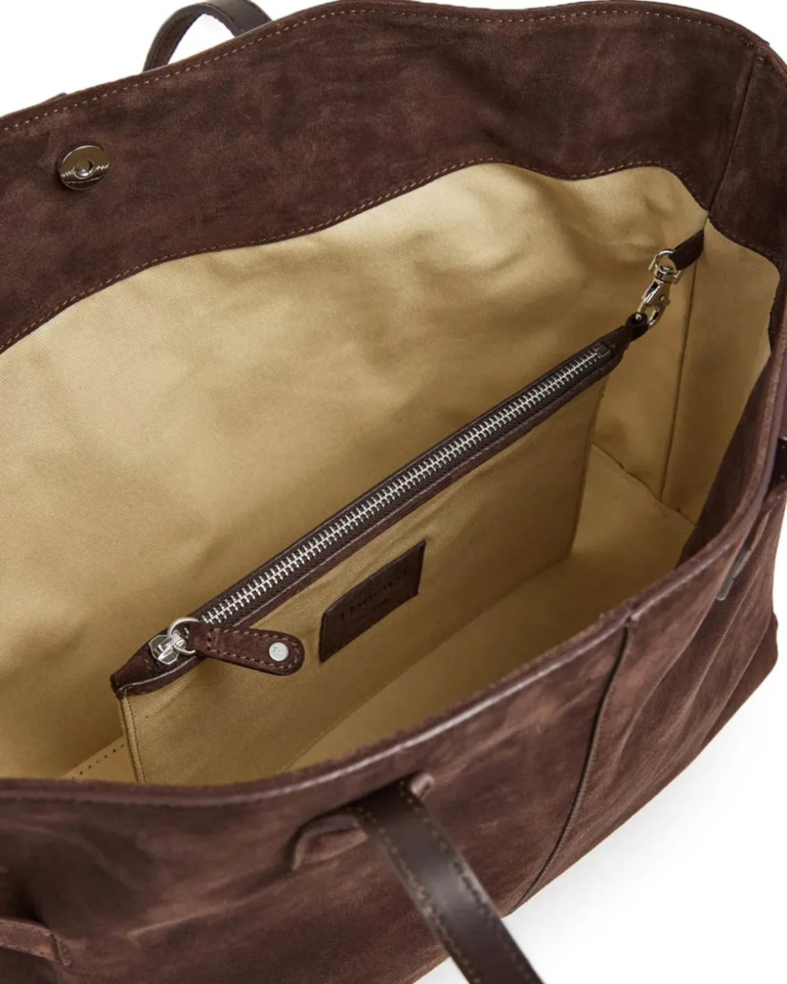 Flattered Lesley Tote Suede Chocolate
