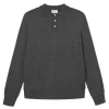 Forét Base Merino Polo Knit Dark Grey Melangé