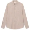 Forét Camp Linen Shirt Khaki Stripe