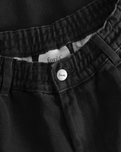 Forét Clay Pants Washed Black Denim