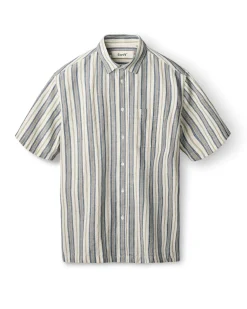 Forét Cosmos Linen Shirt Blue Stripe