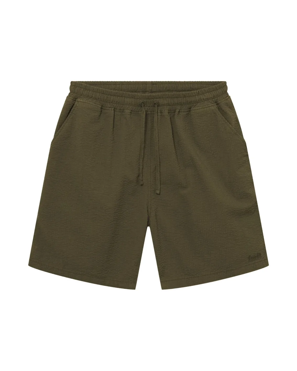 Forét Hush Seersucker Shorts Army