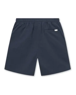 Forét Hush Seersucker Shorts Navy