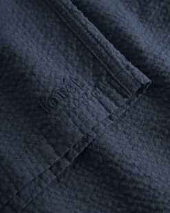 Forét Hush Seersucker Shorts Navy