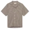Forét Hush Twill Short Sleeve Shirt Brown Check