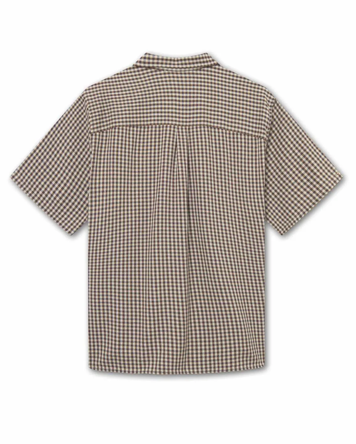 Forét Hush Twill Short Sleeve Shirt Brown Check