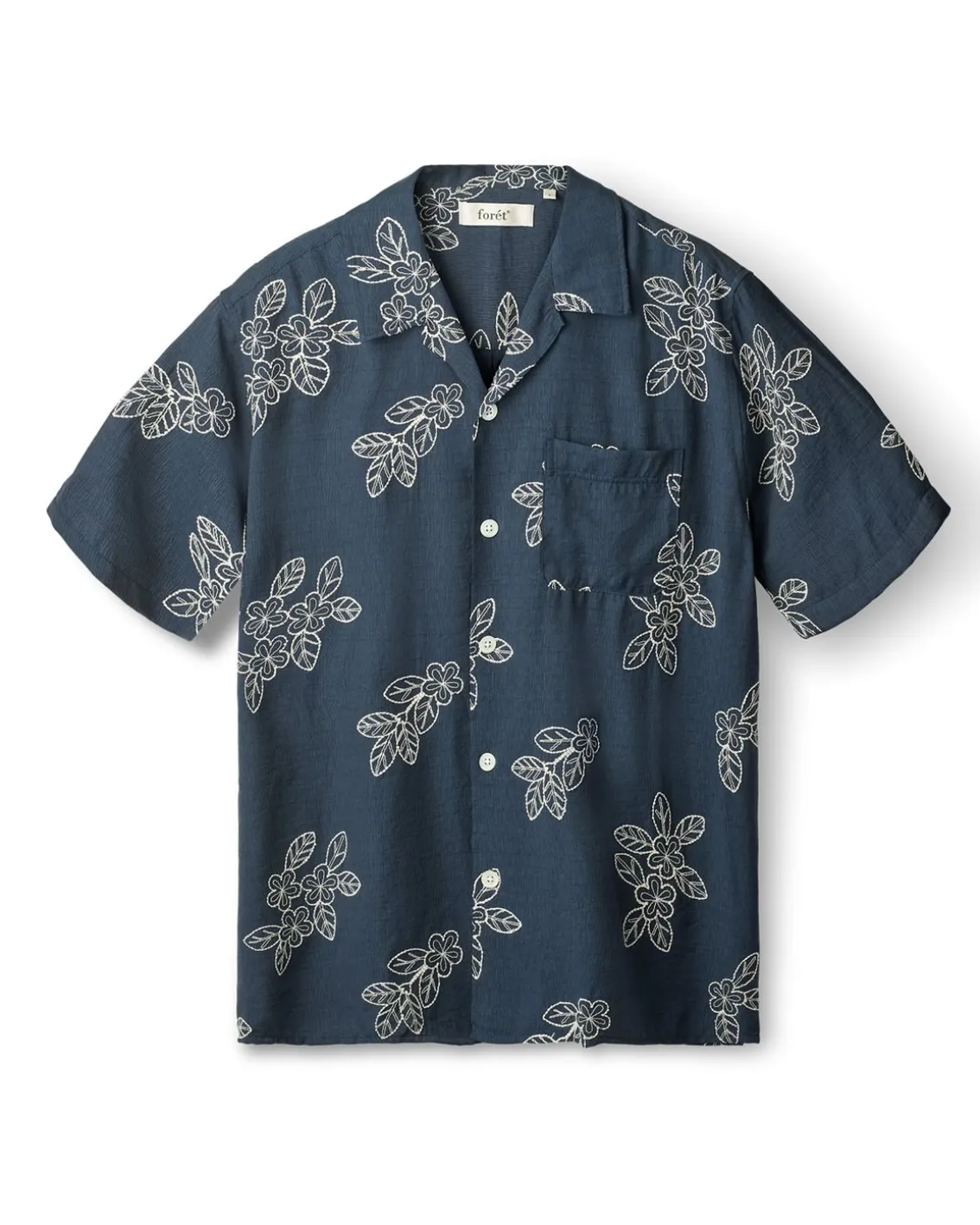 Forét Leo Embroidery Shirt Navy