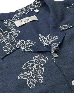 Forét Leo Embroidery Shirt Navy
