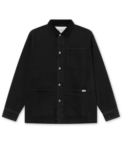 Forét Rowan Overshirt Washed Black Denim