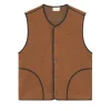 Forét Tulip Sherpa Fleece Vest Brown
