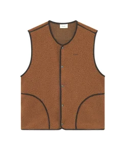 Forét Tulip Sherpa Fleece Vest Brown