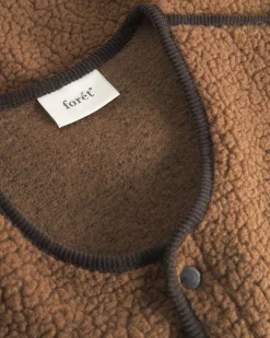 Forét Tulip Sherpa Fleece Vest Brown
