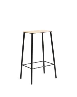 Frama Adam Stool H65 Natural Leather/Black