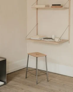 Frama Adam Stool Natural Leather/raw steel