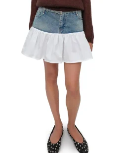 Gimaguas Nena Mini Skirt White Blue