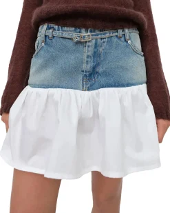 Gimaguas Nena Mini Skirt White Blue