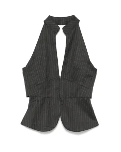Gimaguas Ring Top Grey Pinstripe