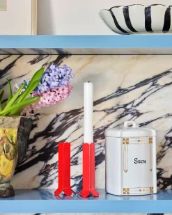 HAY Arcs Candleholder L Red
