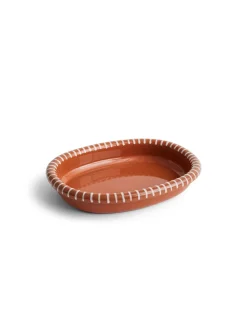 HAY Barro Oval Dish S Natural With Stripes