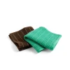 HAY Canteen Dish Cloth Set Of 2 Chocolate Pinstripe/Emerald Pinstripe
