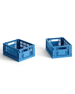Hay Colour Crate Mini Set Of 2 Electric Blue