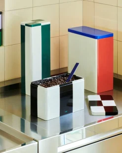 HAY Tin Container Medium Black Off White