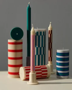 HAY Tube Candleholder S Off White