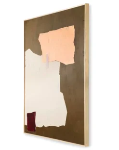 HK Living Abstract Painting Mustard/Nude