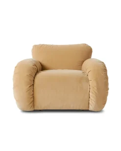 HK Living Arc Lounge Fauteuil Royal Velvet Cream